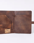American Darling Portfolio Bag Hand Tooled Crocodile embossed Genuine Leather women bag western handbag purse