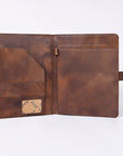 American Darling Portfolio Bag Hand Tooled Crocodile embossed Genuine Leather women bag western handbag purse
