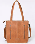 American Darling Tote Hand Tooled Hair-On Genuine Leather women bag western handbag purse
