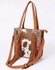 American Darling Tote Hand Tooled Hair-On Genuine Leather women bag western handbag purse