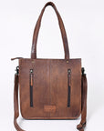 American Darling Tote Hand Tooled Hair-On Genuine Leather women bag western handbag purse