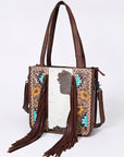 American Darling Tote Hand Tooled Hair-On Genuine Leather women bag western handbag purse