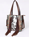 American Darling Tote Hand Tooled Hair-On Genuine Leather women bag western handbag purse