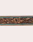 HILASON Western Genuine Leather Belt for Men Women Cowboy Cowgirl Handmade Unisex Full Grain Heavy Duty Floral Tooled Belt