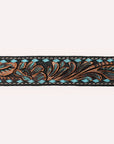 HILASON Western Genuine Leather Belt for Men Women Cowboy Cowgirl Handmade Unisex Full Grain Heavy Duty Floral Tooled Belt
