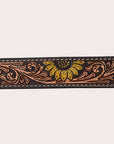 HILASON Western Genuine Leather Belt for Men Women Cowboy Cowgirl Handmade Unisex Full Grain Heavy Duty Floral Tooled Belt