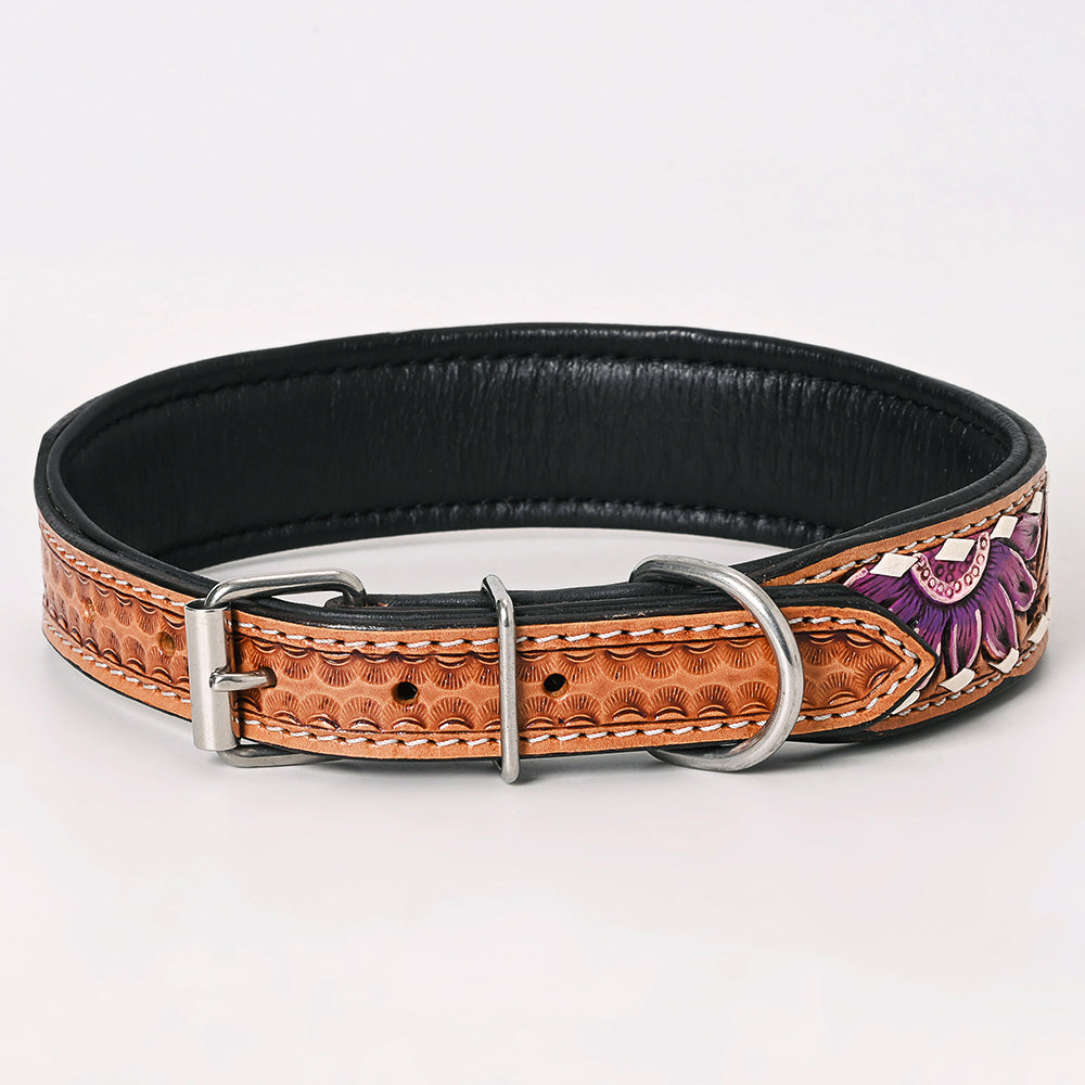 HILASON Western Genuine Leather Heavy Duty Hand Painted Dog Collar