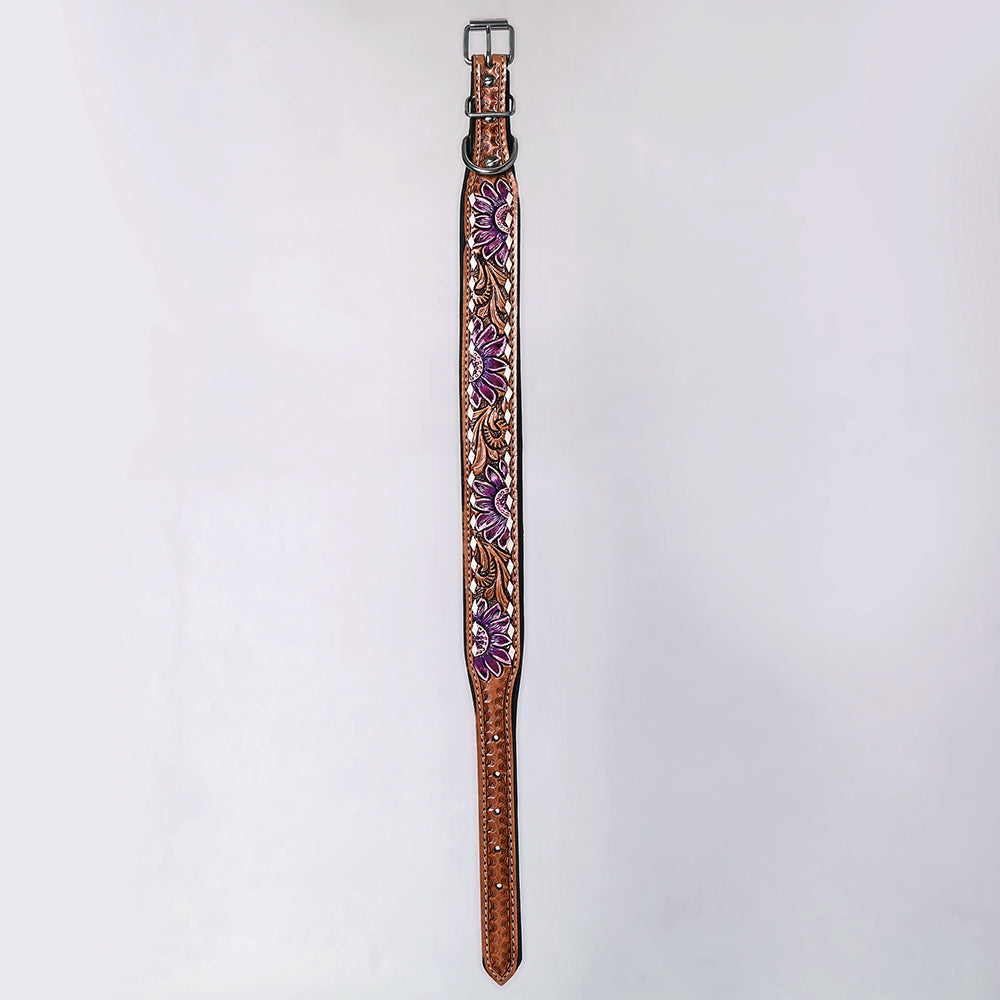 HILASON Western Genuine Leather Heavy Duty Hand Painted Dog Collar