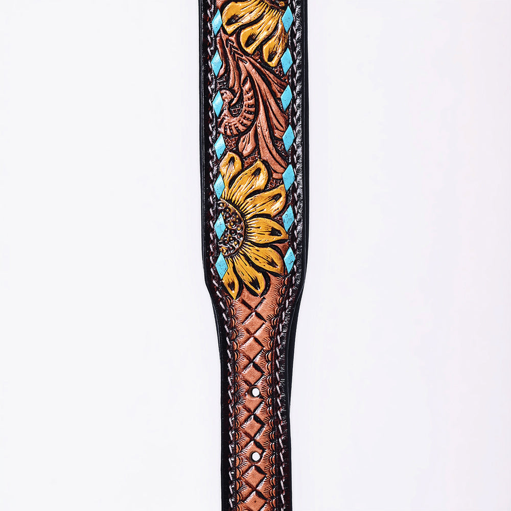 HILASON Western Genuine Leather Heavy Duty Hand Painted Dog Collar