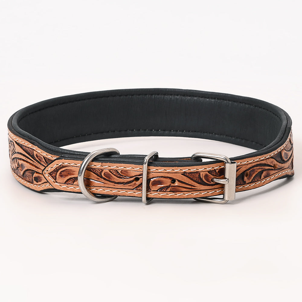 HILASON Western Genuine Leather Heavy Duty Hand Painted Dog Collar