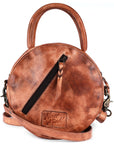 Never Mind Nmbgm136C Canteen Vintage Handmade Genuine Cowhide Leather Women Bag Western Handbag Purse