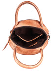 Never Mind Nmbgm136C Canteen Vintage Handmade Genuine Cowhide Leather Women Bag Western Handbag Purse
