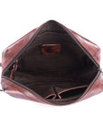 Never Mind Nmbgm137C Toiletry Vintage Handmade Genuine Cowhide Leather Women Bag Western Handbag Purse