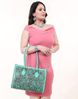 ADBGZ757B American Darling Hand Tooled Genuine Leather Women Bag Western Handbag Purse
