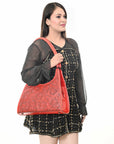 ADBGZ758B American Darling Hand Tooled Genuine Leather Women Bag Western Handbag Purse