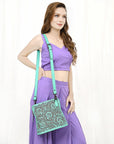 American Darling ADBGZ763B Hand Tooled Genuine Leather Women Bag Western Handbag Purse