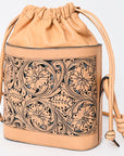 American Darling ADBGZ765A Hand Tooled Genuine Leather Women Bag Western Handbag Purse