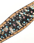 HILASON Western Horse Headstall Breast Collar Hairon Leather Tan