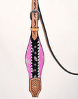 HILASON W. H. Headstall Breast Collar Hairon Leather Tan – Hilason