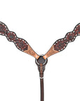 HILASON Western Horse Headstall Breast Collar Leather Brown