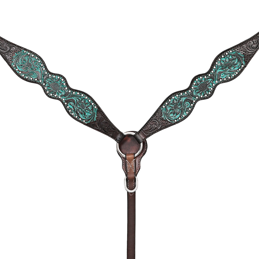 HILASON W. H. Headstall Breast Collar Leather Brown – Hilason