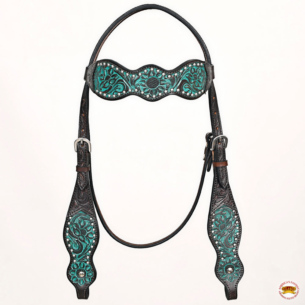 HILASON W. H. Headstall Breast Collar Leather Brown – Hilason