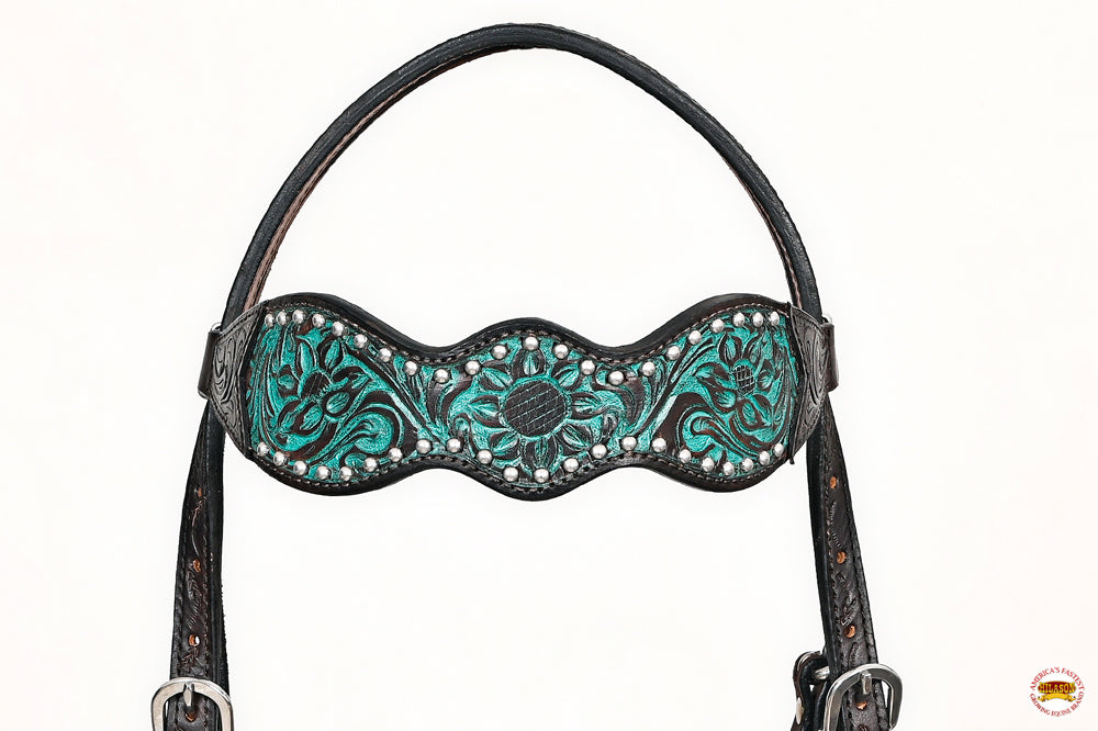 HILASON W. H. Headstall Breast Collar Leather Brown – Hilason