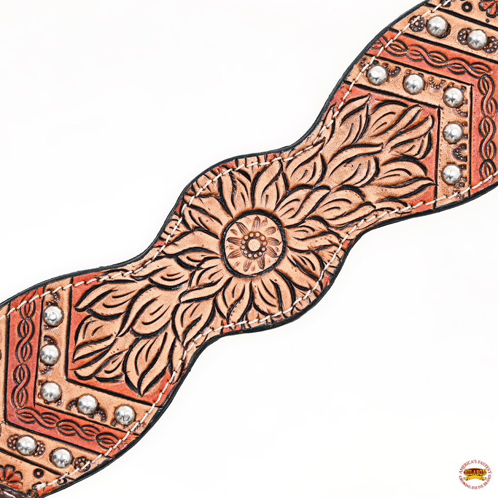 HILASON Western Horse Headstall Breast Collar Leather Brown