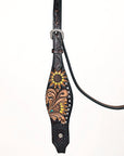 HILASON Western Horse Headstall Breast Collar Leather Brown