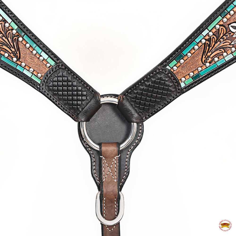 HILASON Western Horse Headstall American Leather Brown