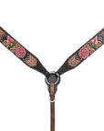 HILASON Western Horse Headstall Breast Collar Leather Brown