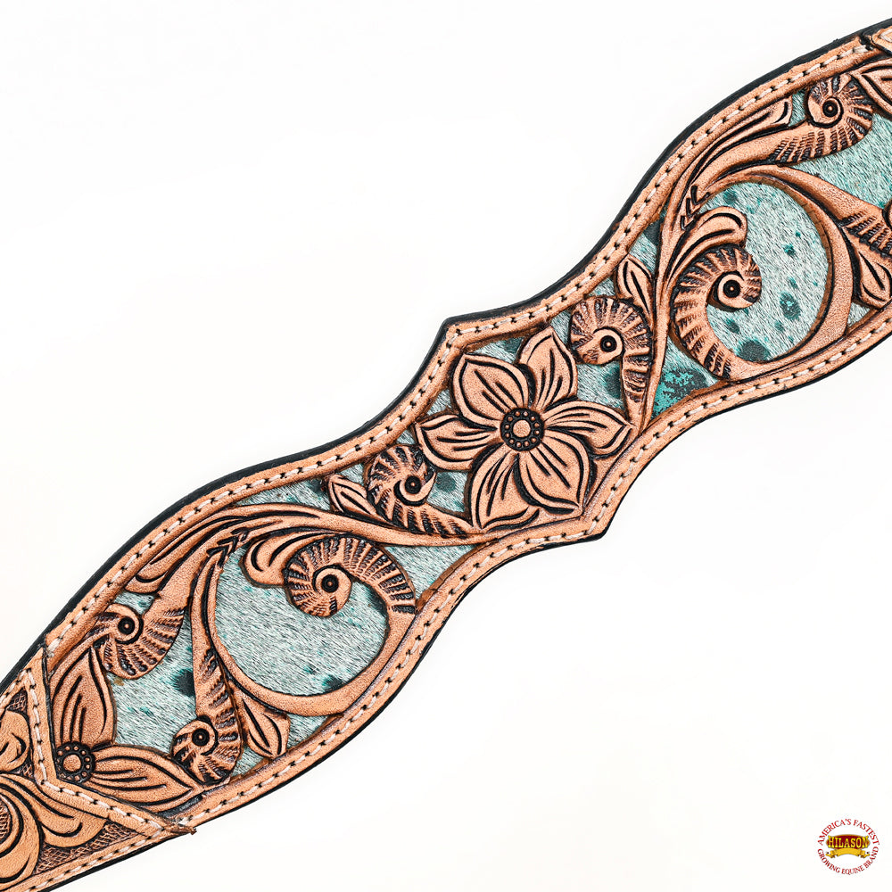 HILASON Western Horse Headstall Breast Collar American Leather Tan