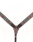 HILASON Western Horse Headstall Breast Collar Leather Brown