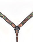 HILASON Western Horse Headstall Breast Collar Leather Brown
