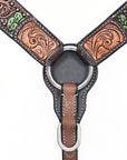 HILASON Western Horse Headstall Breast Collar Leather Brown