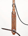 HILASON Western Horse Headstall Breast Collar Leather Tan