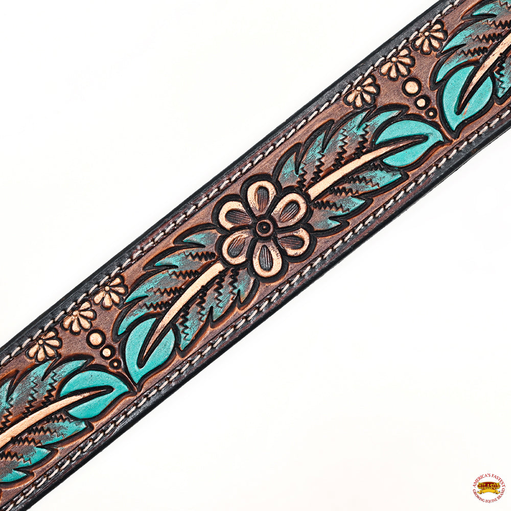 HILASON Western Horse Headstall Breast Collar Leather Brown