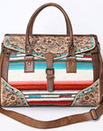 ADBG1191 American Darling Hand Tooled Saddle Blanket Genuine Leather Women Bag Western Handbag Purse