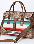 ADBG1191 American Darling Hand Tooled Saddle Blanket Genuine Leather Women Bag Western Handbag Purse