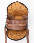 American Darling ADBG1192 Canteen Hand Tooled Genuine Leather Women Bag Western Handbag Purse