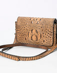 American Darling ADBG1193 Wallet Crocodile Embossed Genuine Leather Women Bag Western Handbag Purse
