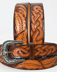 Beautifully hand tooled Genuine American Leather Belt Men and  Women