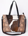 ADBGZ769 American Darling Hand Tooled Hair On Genuine Leather Women Bag Western Handbag Purse