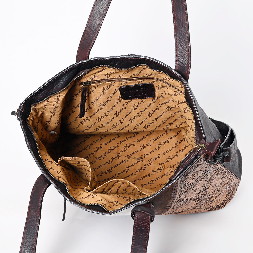 ADBGZ769 American Darling Hand Tooled Hair On Genuine Leather Women Bag Western Handbag Purse