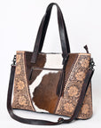 ADBGZ769 American Darling Hand Tooled Hair On Genuine Leather Women Bag Western Handbag Purse