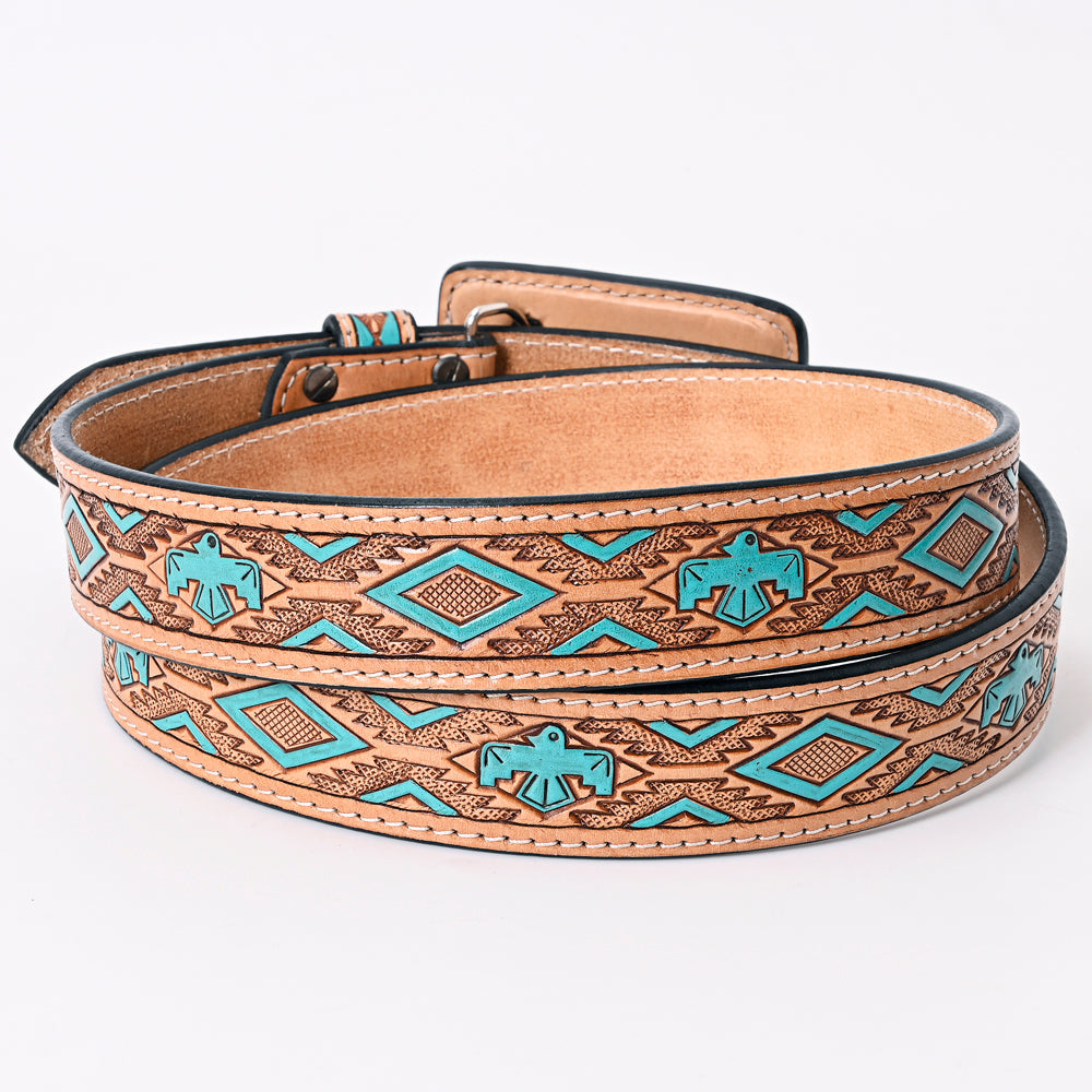 American Darling Beautifully Hand Tooled Genuine American Leather Belt Men and  Women