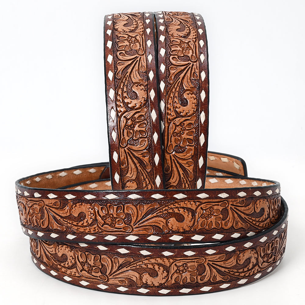 American Darling Beautifully Hand Tooled Genuine American Leather Belt Men and  Women