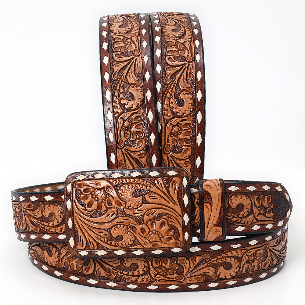 American Darling Beautifully Hand Tooled Genuine American Leather Belt Men and  Women