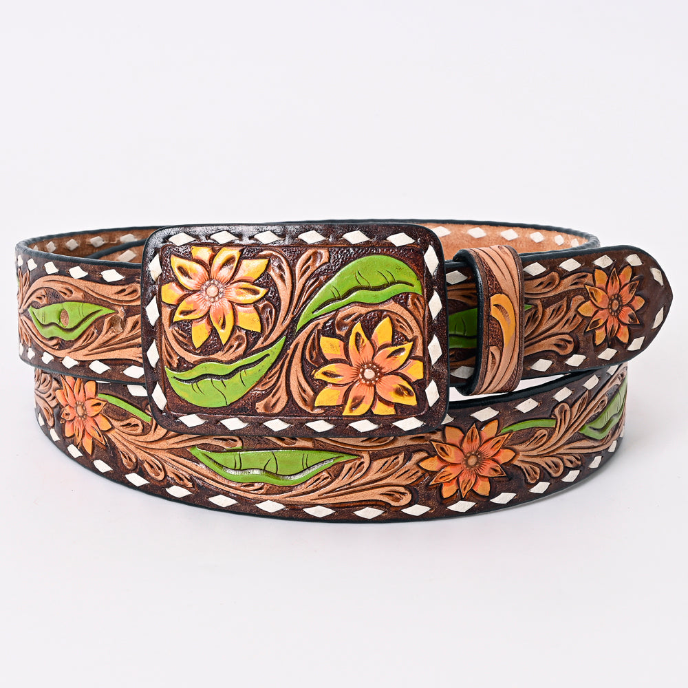 American Darling Beautifully Hand Tooled Genuine American Leather Belt Men and  Women