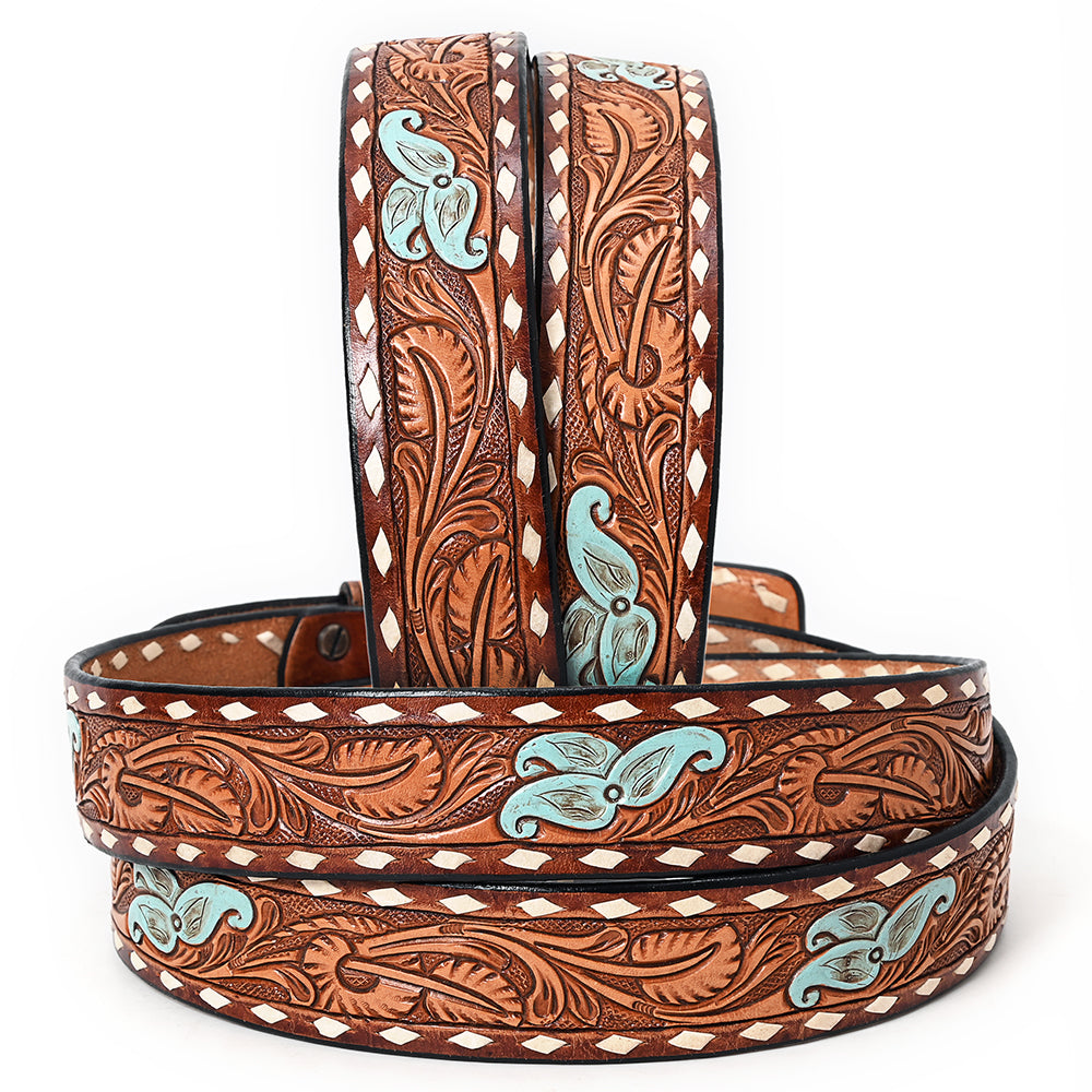 American Darling Beautifully Hand Tooled Genuine American Leather Belt Men and  Women